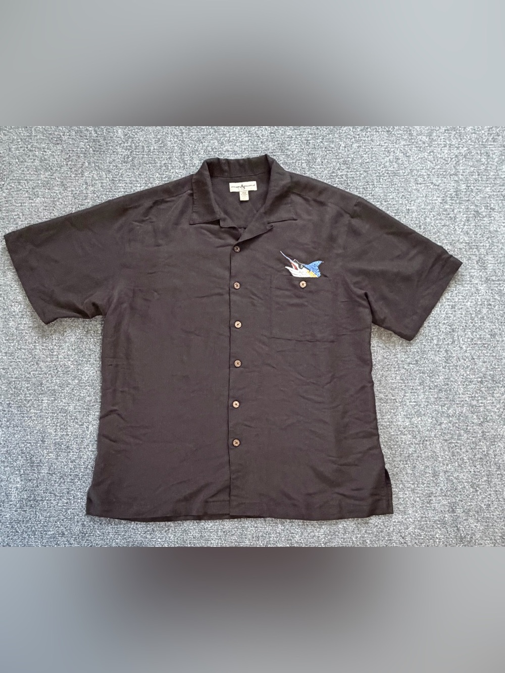 Hook & Tackle Booze Brothers Marlin Embroidered Fishing Shirt Men’s L